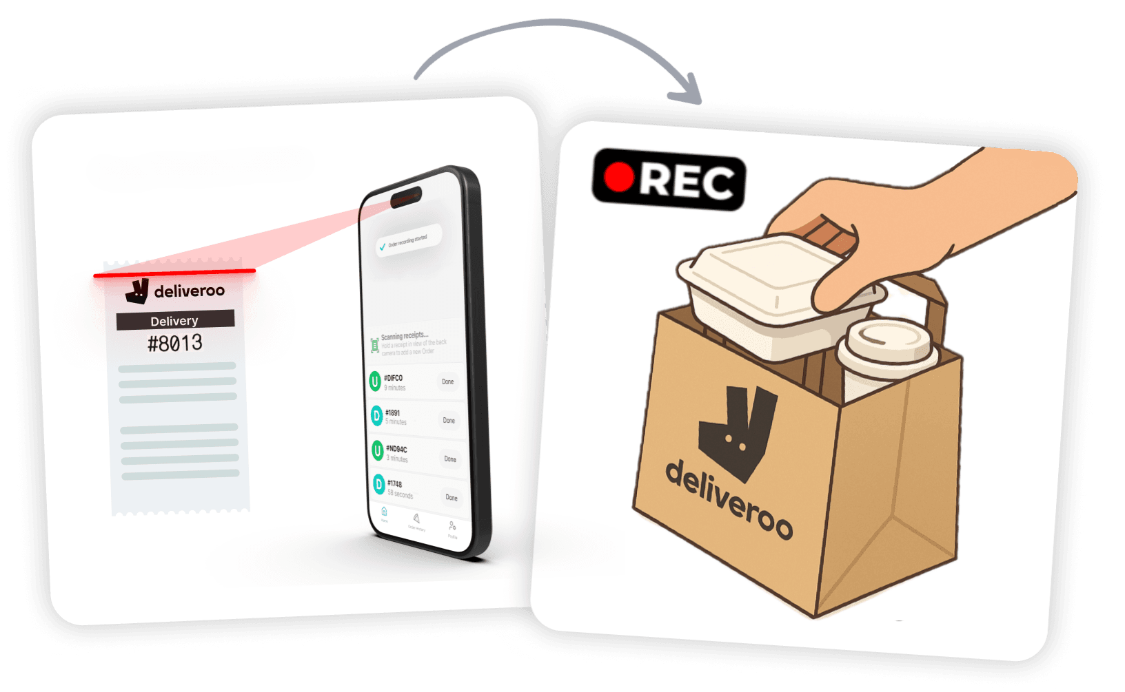 Scan a ticket to start recording packing evidence